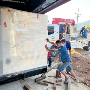 จำหน่ายเครื่องกำเนิดไฟฟ้าดีเซล ขนาด 275 kVA ชนิดตู้ครอบเก็บเสียง