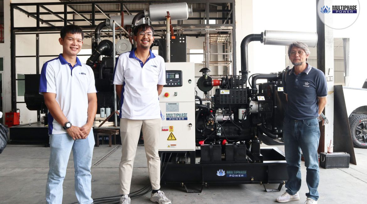 Supply 3 Phase Diesel Generator Set for Agro Innovation Center, Khon Kaen Generator Brand: Multiphase Power (Open Type Generator)