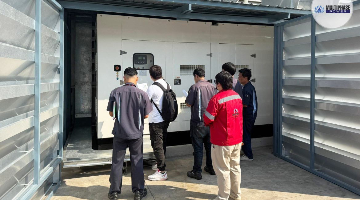 Supply 825 kVA Diesel Generator Set with ATS and Installation at Rojana Industrial Estate